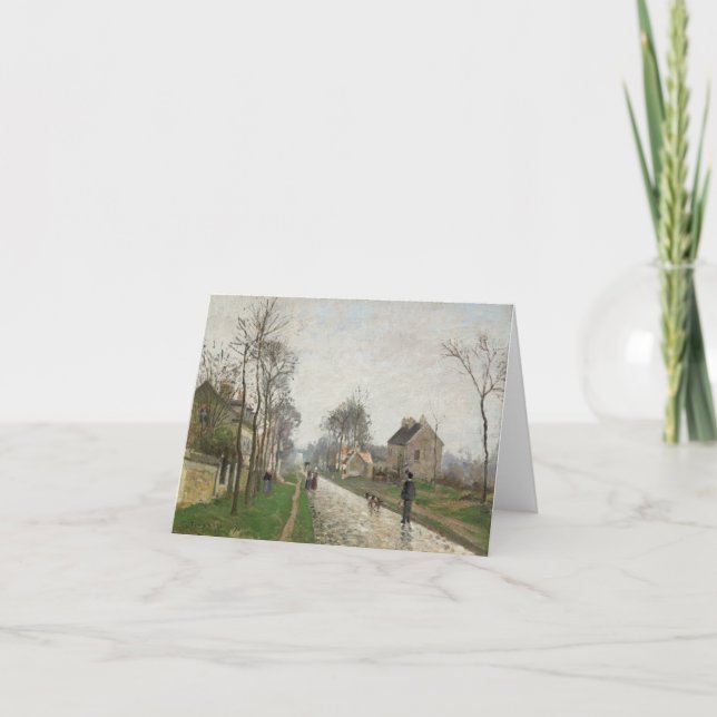 Tarjeta de nota de Camille Pissarro en Louvecienne (Anverso)
