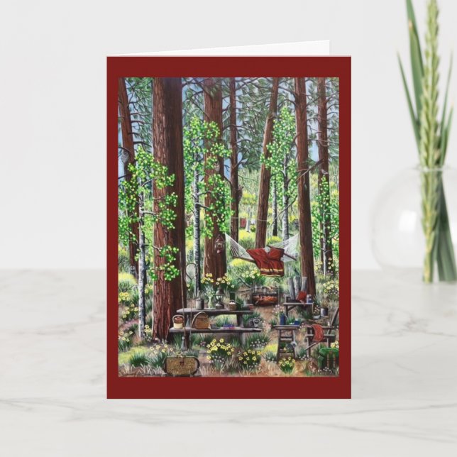 Tarjeta de nota de camping (Anverso)