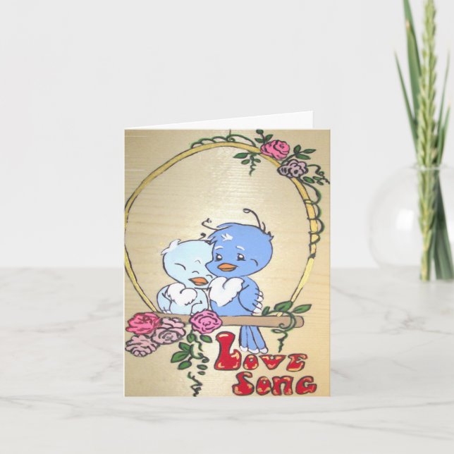 Tarjeta de nota de canción de amor (Anverso)