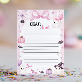 Tarjeta de nota de cápsula del tiempo de Halloween