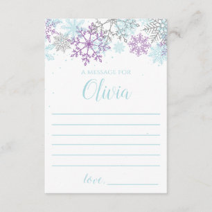 Tarjeta de nota de cápsula del tiempo de Winter On