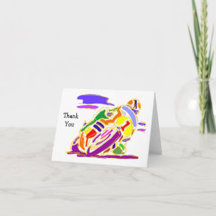 Tarjeta de nota de Carreras de motocicletas Motocr