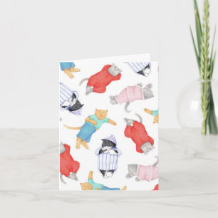 Tarjeta de nota de CATS PAJAMAS