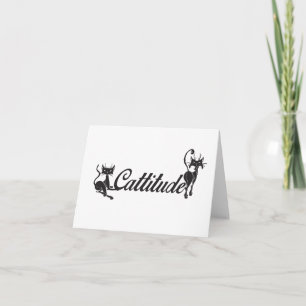 Tarjeta de nota de Cattitude - Interior en blanco