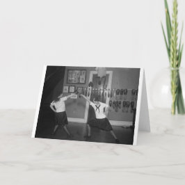 Tarjeta de nota de cercado femenina de la práctica