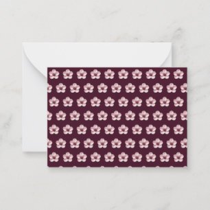 Tarjeta de nota de cerezo en flor