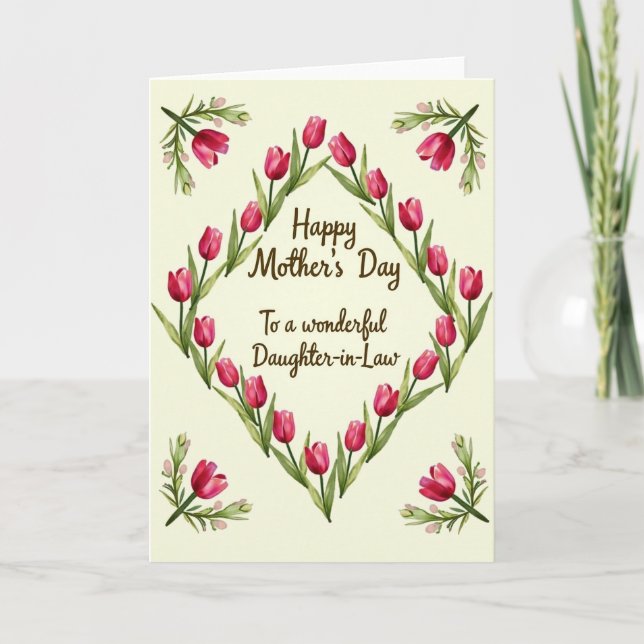 Tarjeta de nota de Chevron Spring Blossom (Anverso)