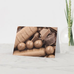 Tarjeta de nota de chocolate