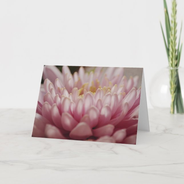 Tarjeta de nota de cierre de flor rosa (Anverso)