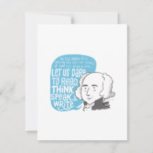 Tarjeta de nota de cita de John Adams