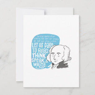 Tarjeta de nota de cita de John Adams