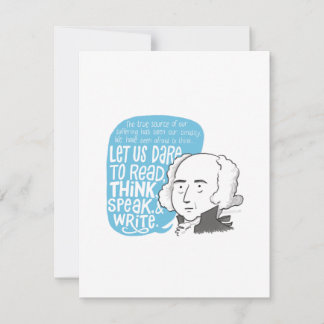 Tarjeta de nota de cita de John Adams