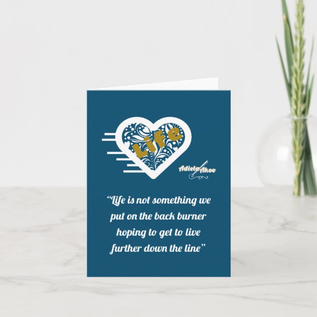 Tarjeta de nota de citas de vida del poeta Adiela  (Anverso)