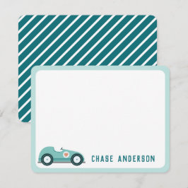 Tarjeta de nota de coche de carreras personalizada