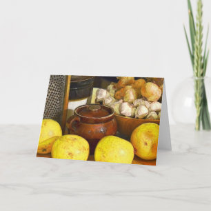 Tarjeta de nota de cocina de campo