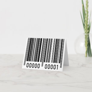 Tarjeta de nota de código de barras negro
