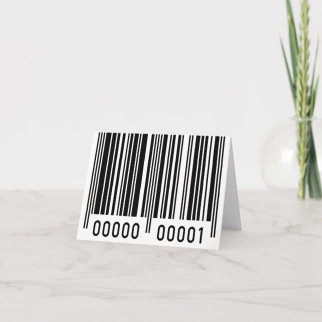 Tarjeta de nota de código de barras negro (Anverso)