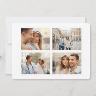 Tarjeta de nota de colaje de 4 fotos de negocio mo