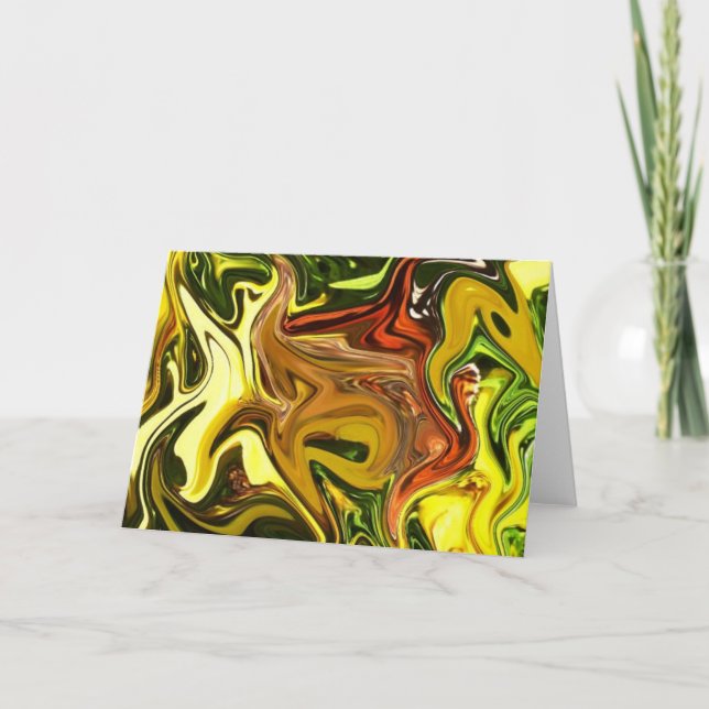 Tarjeta de nota de color de otoño (Anverso)