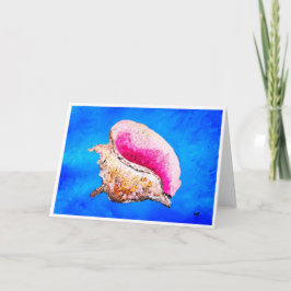 Tarjeta de nota de concha de caracol