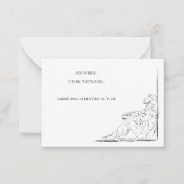 Tarjeta de nota de concienciación sobre la salud m