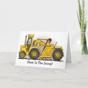 Tarjeta de Nota de Construcción de Earthmover