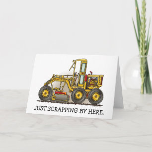 Tarjeta de nota de construcción de Road Grader