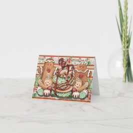 Tarjeta de nota de cookies de navidades