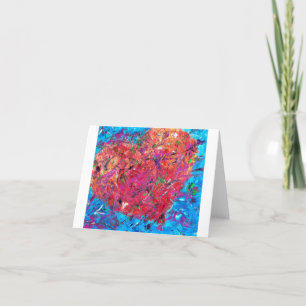 Tarjeta de nota de corazón abstracta