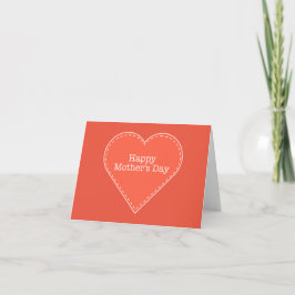 Tarjeta de nota de corazón del Naranja del Día de