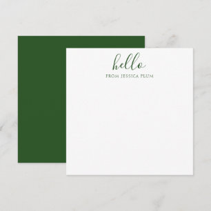 Tarjeta de nota de correspondencia Pine Green Mode