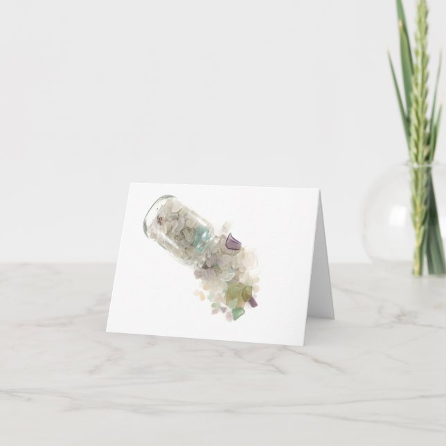 Tarjeta de nota de cristal del mar (Anverso)