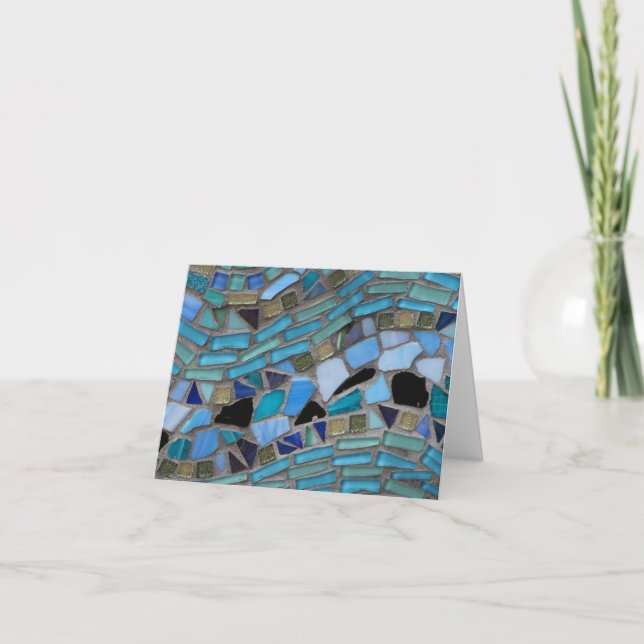 Tarjeta de nota de cristal del mosaico del mar (Anverso)