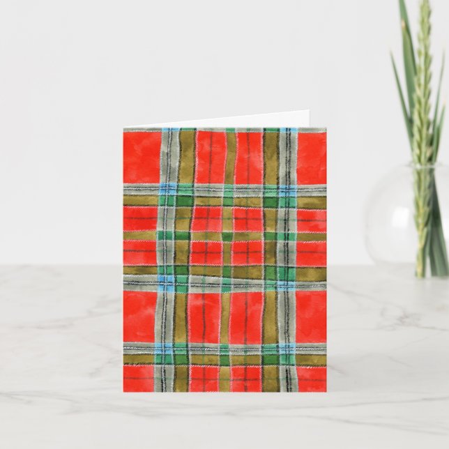 Tarjeta de nota de cumpleaños MAC BAIN TARTAN (Anverso)