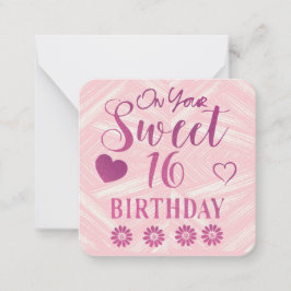 Tarjeta de nota de cumpleaños Sweet 16