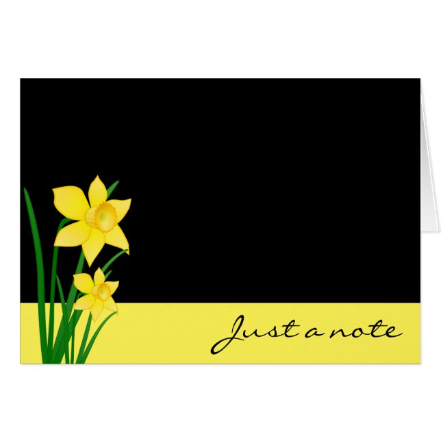 Tarjeta de nota de Daffodils (Anverso (Horizontal))