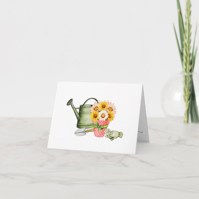 Tarjeta de nota de Daisies de Primavera (Anverso)
