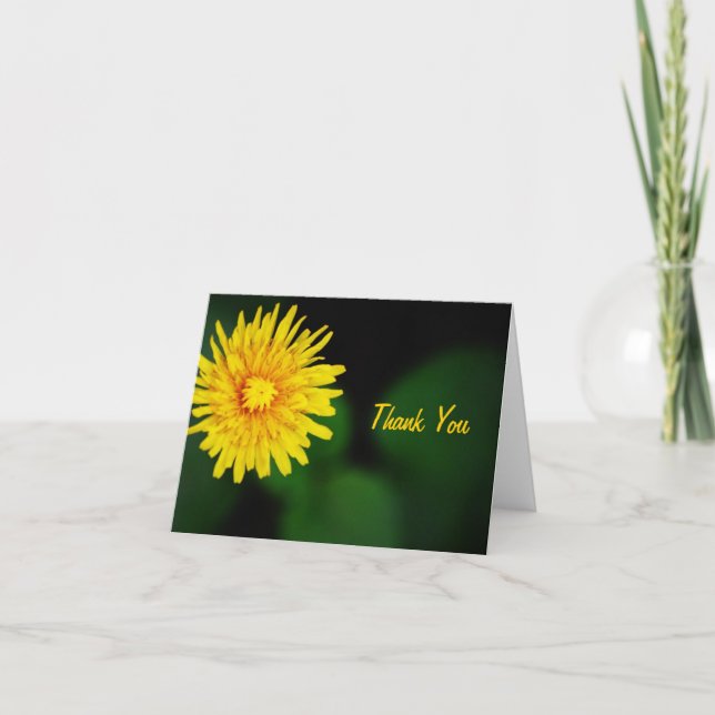Tarjeta de nota de Dandelion Flower (Anverso)