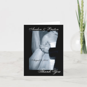 Tarjeta de nota de danza de Boda blanco y negro