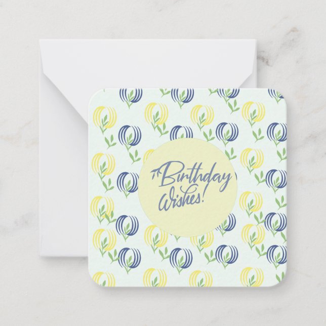 Tarjeta de nota de deseo de cumpleaños (Anverso)