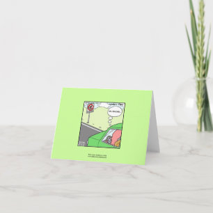 Tarjeta de nota de dibujos animados divertida sin 