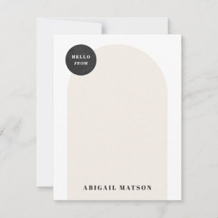 Tarjeta de nota de diseño de diseño de marco de ar