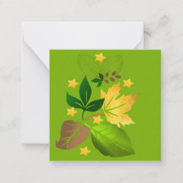 Tarjeta de nota de diseño de hoja