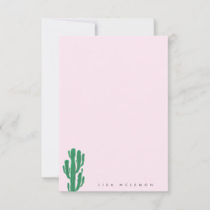 Tarjeta de nota de diseño personalizado CACTUS