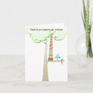 Tarjeta de nota de E. Doodle del pío