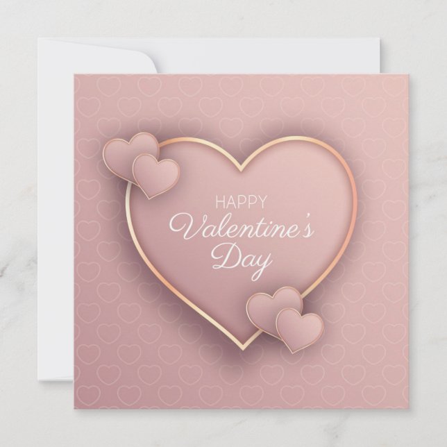 Tarjeta de nota de El día de San Valentín circular (Anverso)