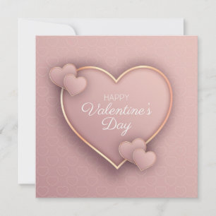Tarjeta de nota de El día de San Valentín circular
