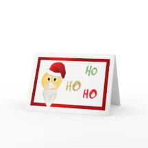 Tarjeta de nota de emoji Santa Navidades