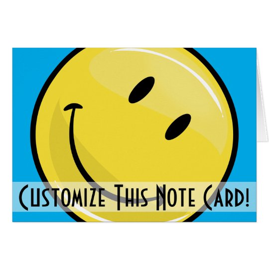 Tarjeta de nota de encargo de la cara feliz