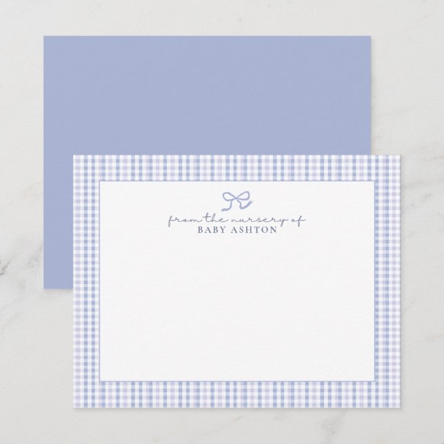 Tarjeta de nota de enfermería personalizada Blue G (Anverso / Reverso)